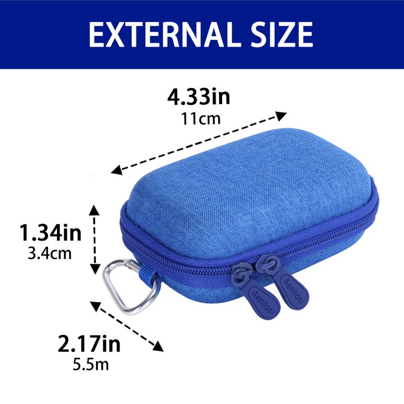 Aenllosi Hard Carrying Case Replacement for Canon PowerShot ELPH 170/180/190/300/330/340/350/360 Digital Camera (carrying case, Blue) - Image 5